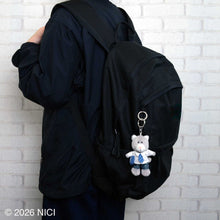 画像をギャラリービューアに読み込む, NICI(ニキ) | キーホルダー グレーキャット+スクールユニフォーム 10cm