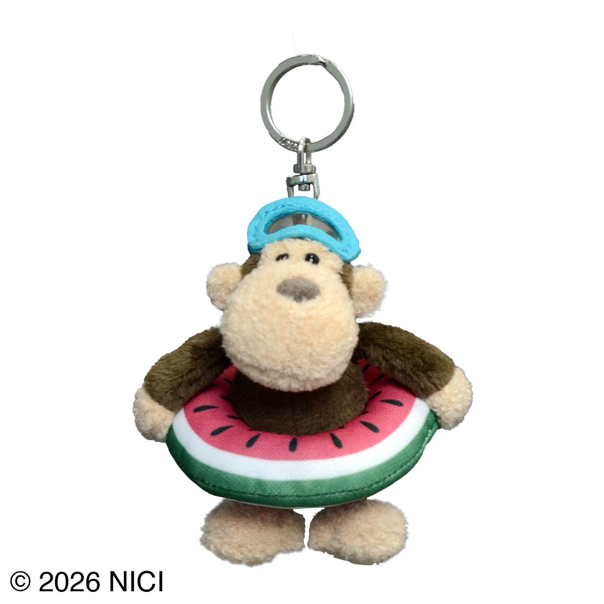 NICI(ニキ) | キーホルダー モンキー＋ウキワ スイカ 10cm – entre