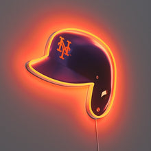 画像をギャラリービューアに読み込む, Yellowpop(イエローポップ) | New York Mets Helmet LEDネオンサイン MLB 野球 メジャーリーグ メッツ