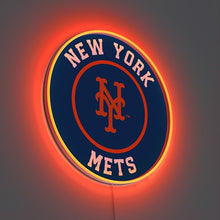 画像をギャラリービューアに読み込む, Yellowpop(イエローポップ) |New York Mets Rounded Logo LEDネオンサイン MLB 野球 メジャーリーグ メッツ
