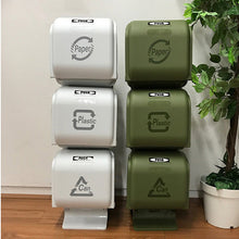 画像をギャラリービューアに読み込む, 直営店 ゴミ箱 スリーサイクルカン オールブラック