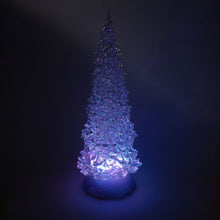 画像をギャラリービューアに読み込む, LED クリスマスウォーターツリー 32cm USB 単4電池 2WAY給電 レインボーカラー VIDA(ヴィーダ)