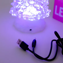 画像をギャラリービューアに読み込む, LED クリスマスウォーターツリー 32cm USB 単4電池 2WAY給電 レインボーカラー VIDA(ヴィーダ)