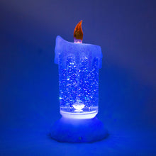画像をギャラリービューアに読み込む, LED グリッターキャンドル 19cm USB 単4電池 2WAY給電 レインボーカラー VIDA(ヴィーダ)