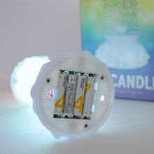 画像をギャラリービューアに読み込む, LED グリッターキャンドル 19cm USB 単4電池 2WAY給電 レインボーカラー VIDA(ヴィーダ)