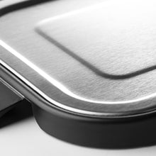 画像をギャラリービューアに読み込む, nikii 耐熱ガラス保存容器(ステンレス蓋)ブラック