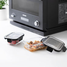 画像をギャラリービューアに読み込む, nikii 耐熱ガラス保存容器(ステンレス蓋)ブラック