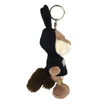 画像をギャラリービューアに読み込む, NICI(ニキ)|キーリング シマリス 10㎝/ラビットブラックパーカー