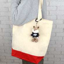 画像をギャラリービューアに読み込む, NICI(ニキ)|キーリング シマリス 10㎝/ラビットブラックパーカー