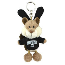 画像をギャラリービューアに読み込む, NICI(ニキ)|キーリング シマリス 10㎝/ラビットブラックパーカー