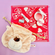 画像をギャラリービューアに読み込む, 【お買い得】NICI (ニキ)|フェイスポーチセット(ラブベア)チーク&リップバームコスメセット