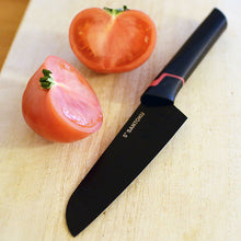 画像をギャラリービューアに読み込む, ノンスティック コーティング ブラックナイフ 4個セット&シザーセット
