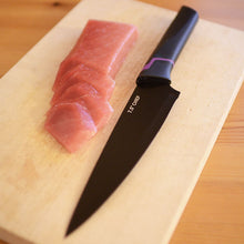 画像をギャラリービューアに読み込む, ノンスティック コーティング ブラックナイフ 4個セット&シザーセット