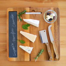 画像をギャラリービューアに読み込む, チーズナイフ&カッティングボード with チョーク付スレートボードセット