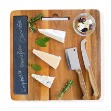 画像をギャラリービューアに読み込む, チーズナイフ&カッティングボード with チョーク付スレートボードセット