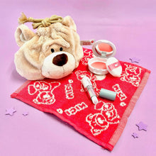 画像をギャラリービューアに読み込む, 【お買い得】NICI (ニキ)|フェイスポーチセット(ラブベア)チーク&リップバームコスメセット