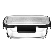 画像をギャラリービューアに読み込む, nikii 耐熱ガラス保存容器(ステンレス蓋)ブラック