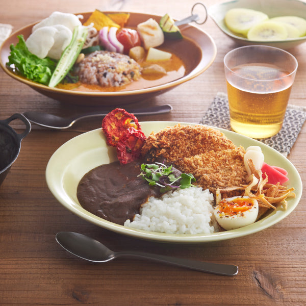 ピエール/森山窯2点セット　6寸平皿　品番187 /飯碗　品番219 7寸平鉢 青白釉 | 白山陶器直営オンラインストア