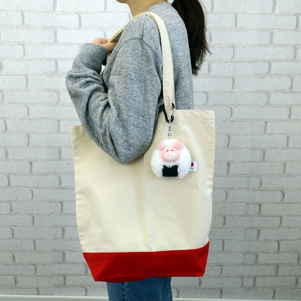 NICI (ニキ）| キーホルダー オニギリ ピンクピッグ 8cm – entre