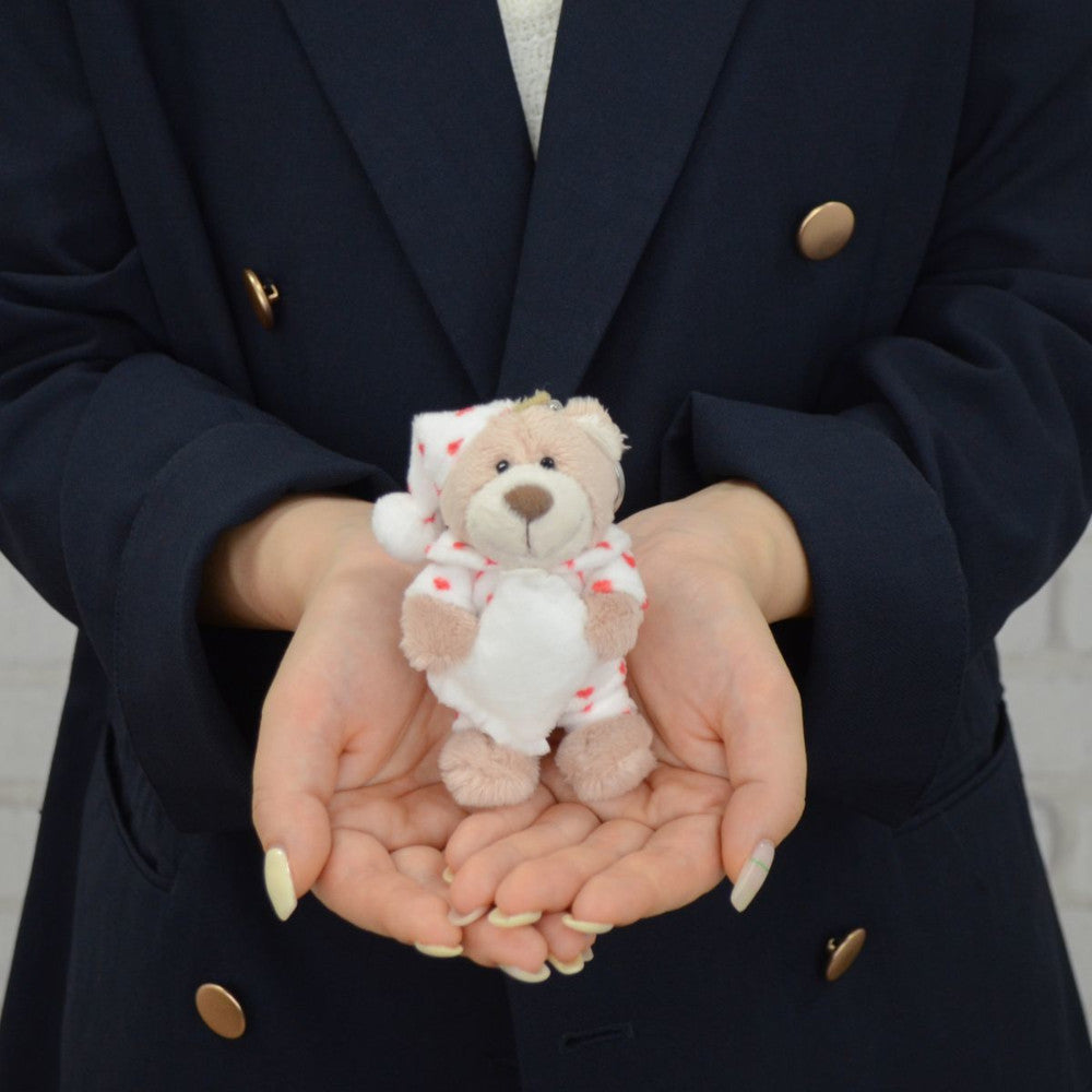 キテレツ 岩﨑大昇 ロマンティックスアノニマス ハートチョコキーホルダー ぬい NICI (ニキ）| キーホルダー ラブベア ハートパジャマ 10cm – entre