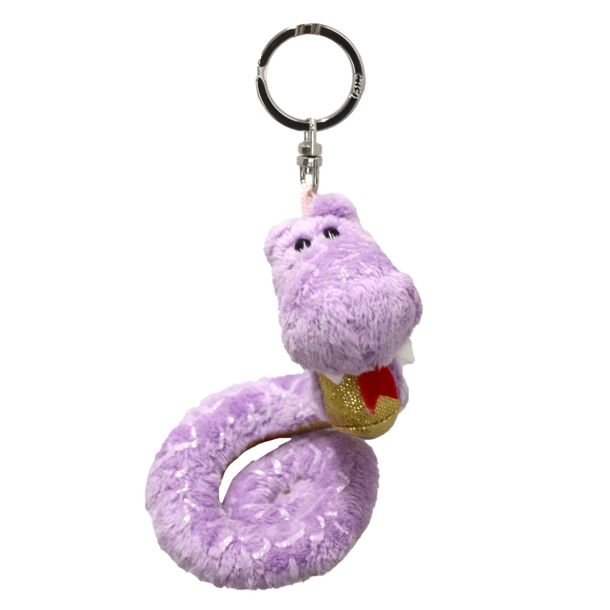 やさしいヘビマスコット NICI (ニキ）| キーホルダー ヘビ2025 パープル×ゴールド 10cm