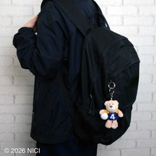 画像をギャラリービューアに読み込む, NICI(ニキ) | キーホルダー　ラブベア　ブラウン＋バレーボール　１０ｃｍ
