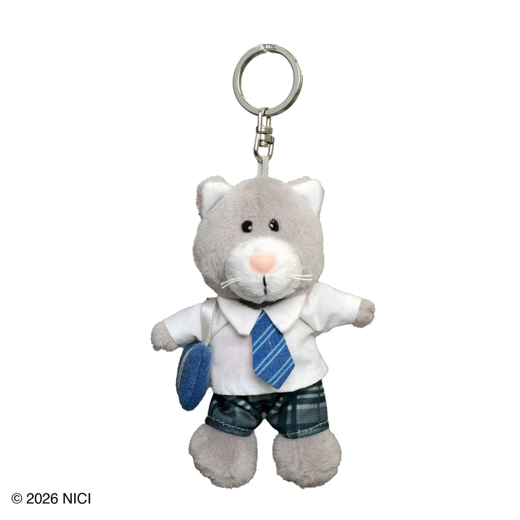 NICI(ニキ) | キーホルダー グレーキャット＋スクールユニフォーム