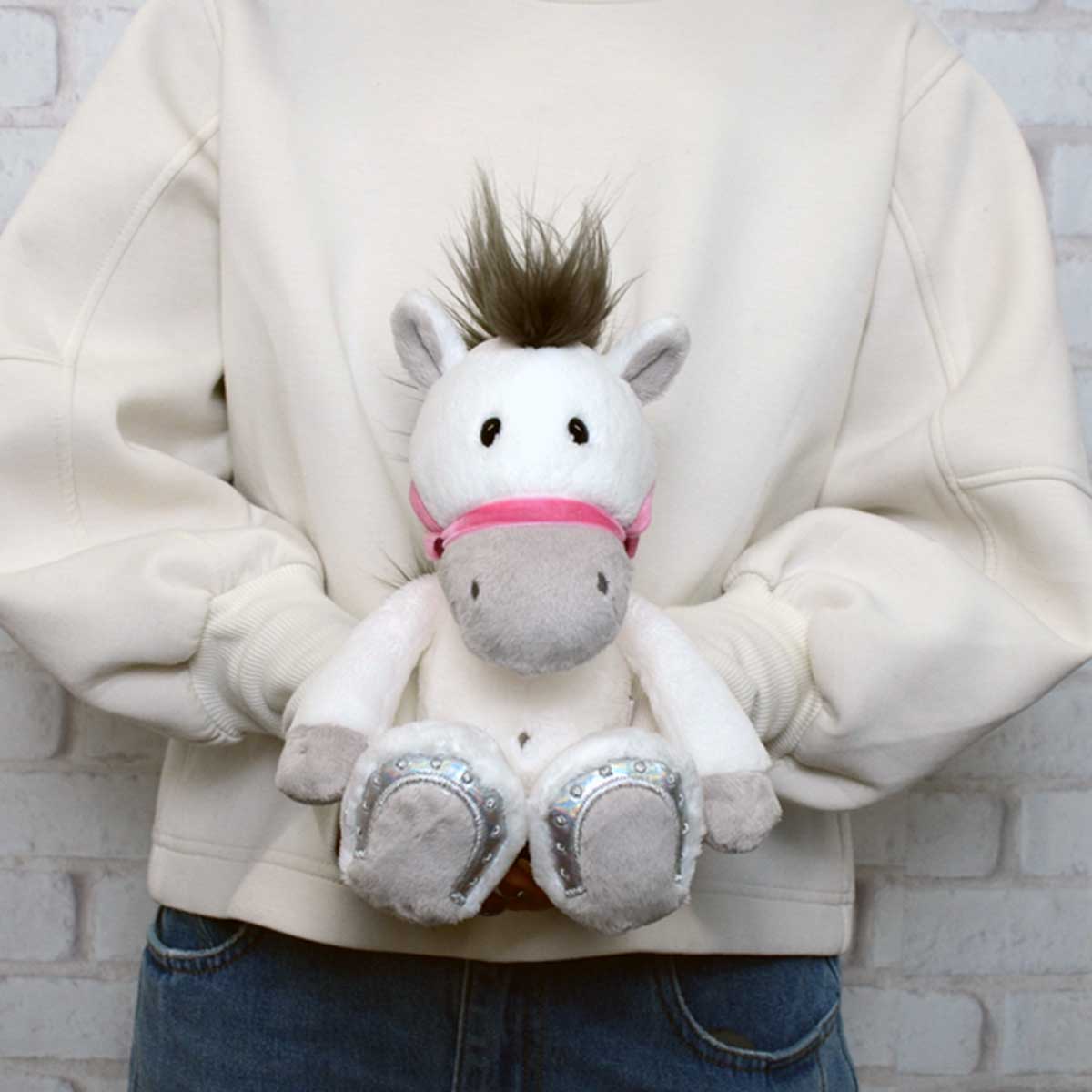 nici ニキ　ぬいぐるみ　馬　　　　　　　　　ベージュ　30センチ NICI (ニキ）| ウマ2026 シロゲ ぬいぐるみ 25cm – entre vida-online
