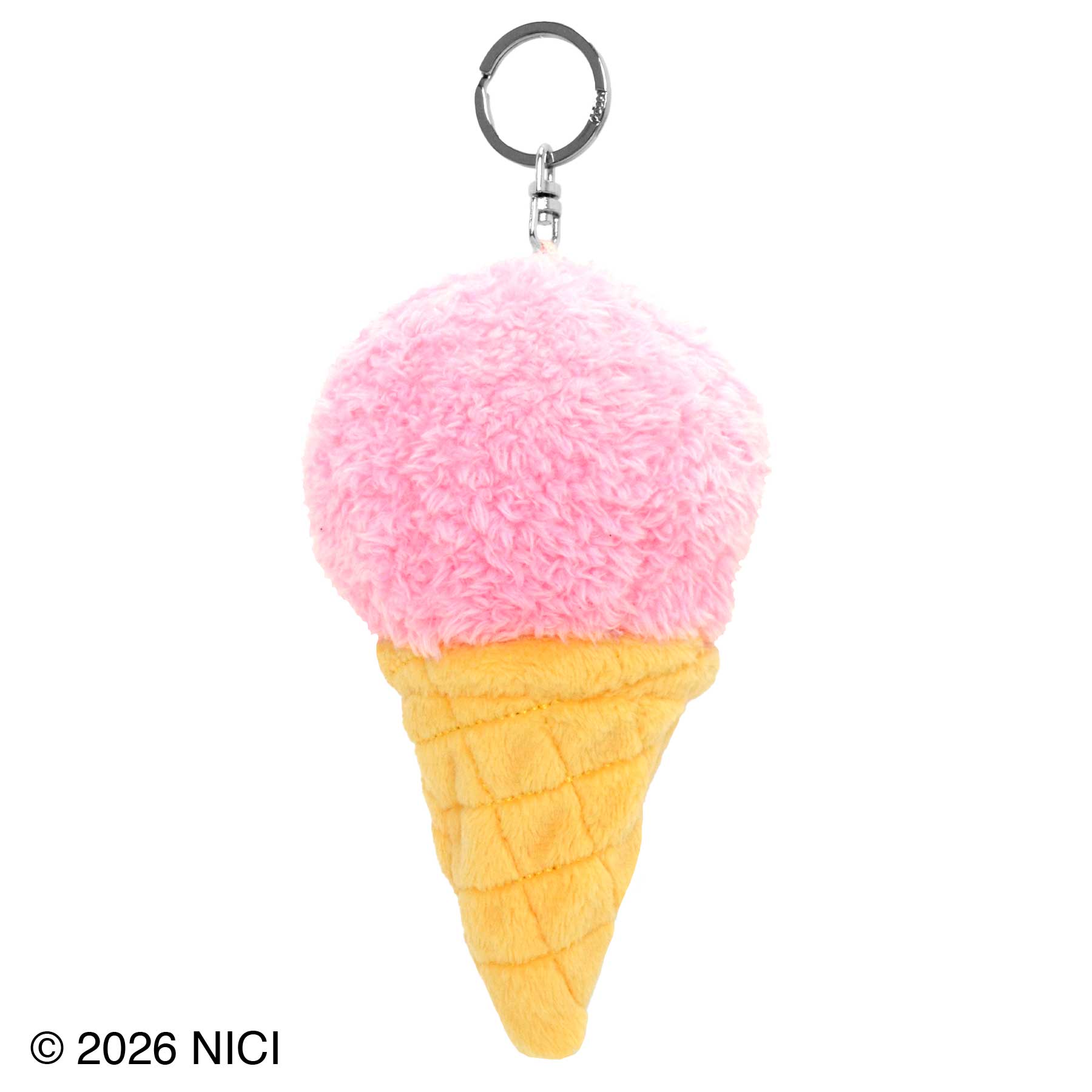 NICI(ニキ) | キーホルダー アイスクリーム ストロベリー +ラブベア