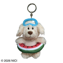 画像をギャラリービューアに読み込む, NICI(ニキ) | キーホルダー　ゴールデンレトリバー＋ウキワ　スイカ　１０ｃｍ
