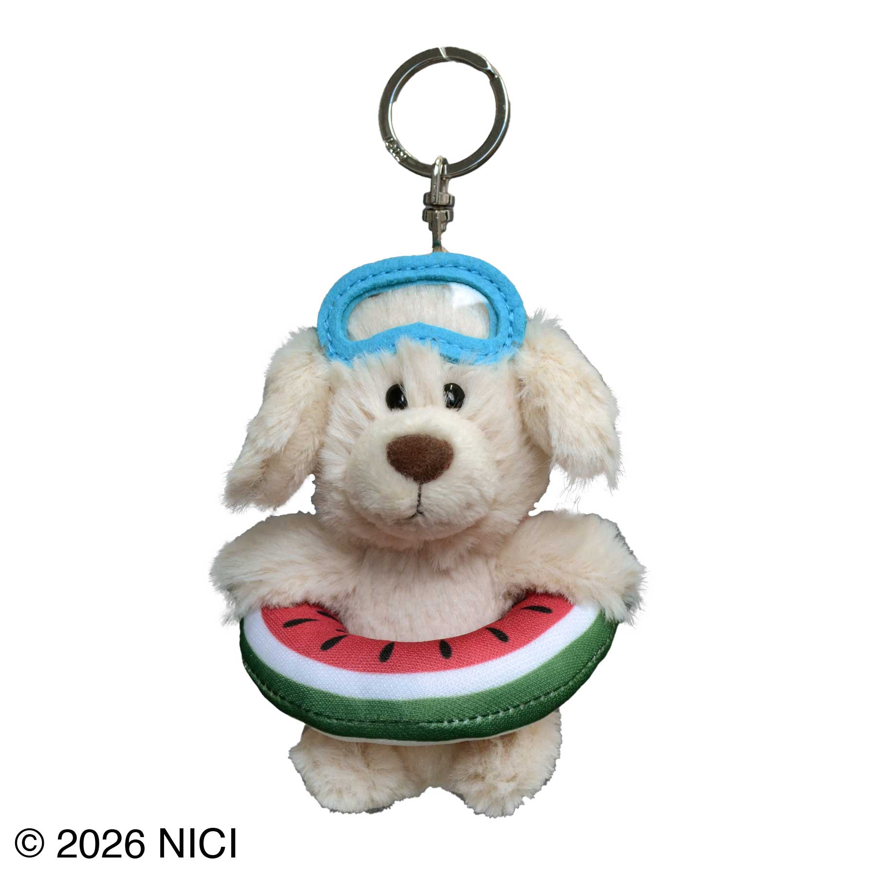 NICI(ニキ) | キーホルダー ゴールデンレトリバー＋ウキワ スイカ