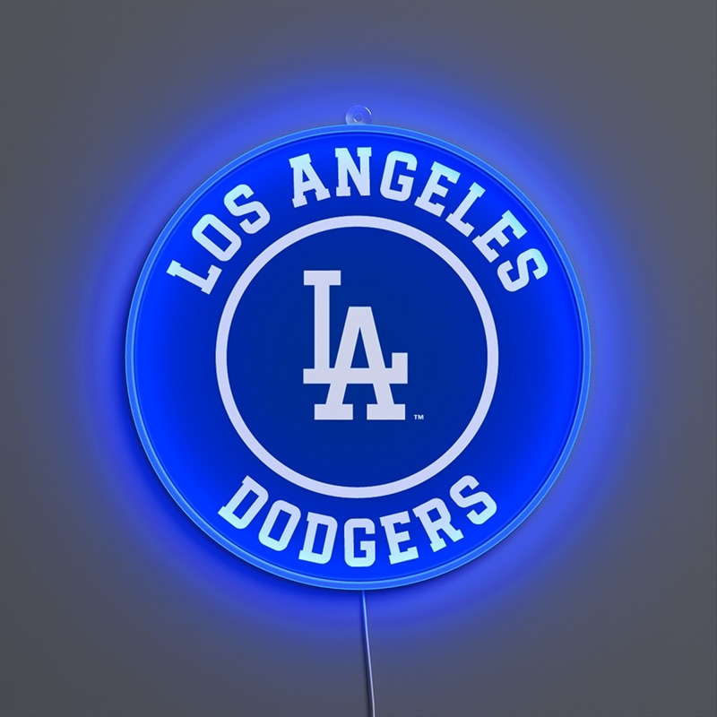 Yellowpop（イエローポップ） | Los Angeles Dodgers Rounded Logo LEDネオンサイン MLB 野球 メジャーリーグ ドジャース