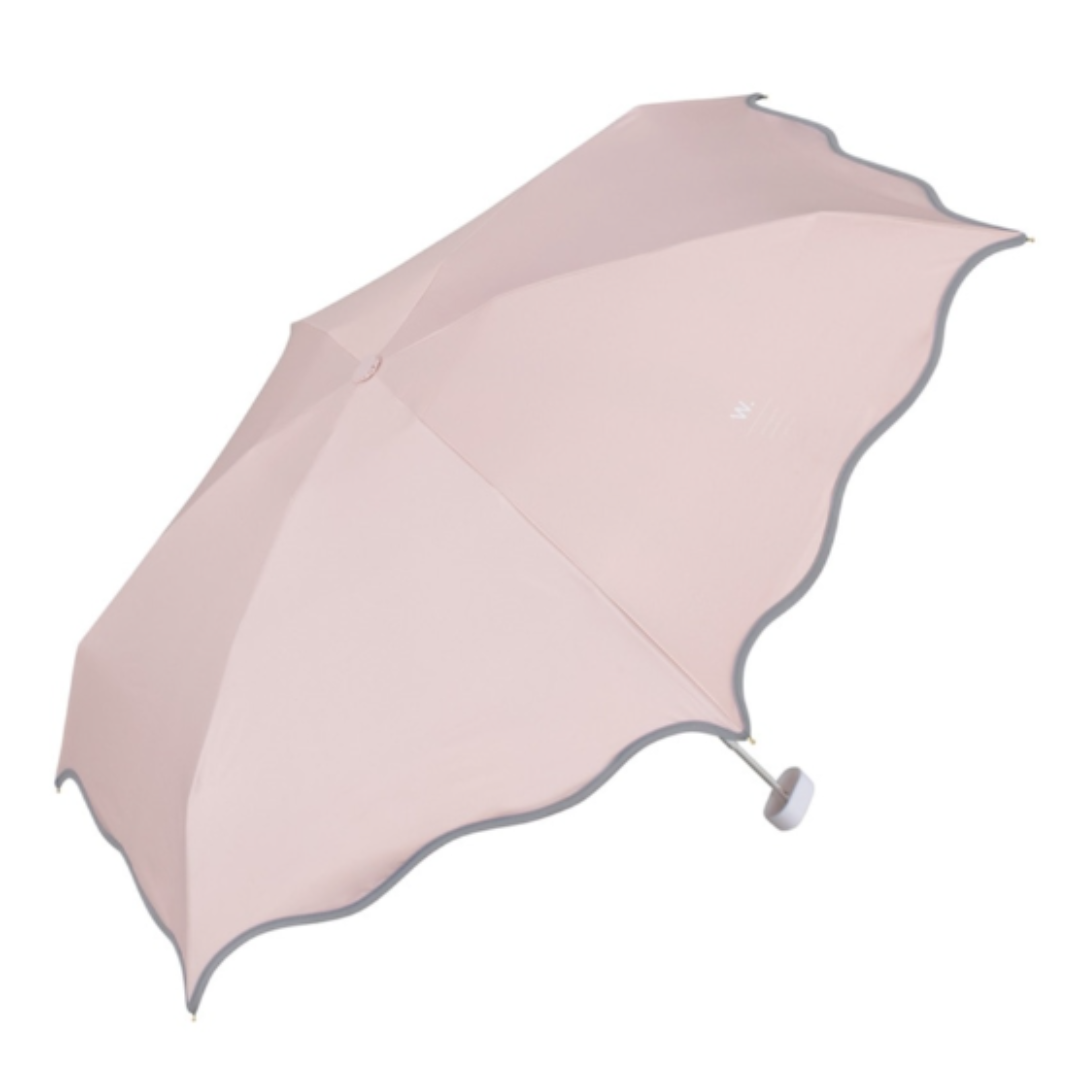 Wpc. | 遮光ウェーブパイピングパラソル ミニ 日傘 折りたたみ 晴雨