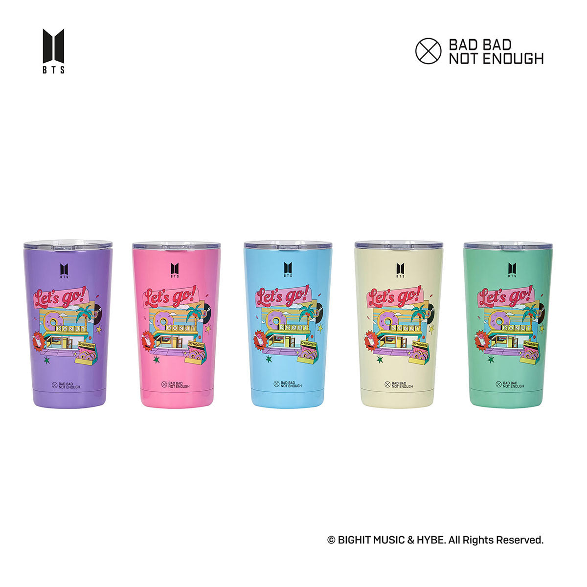 BTS タンブラー　パープル　魔法瓶 正規品・直販】BTS BBNE BTS Dynamite タンブラー 473ml