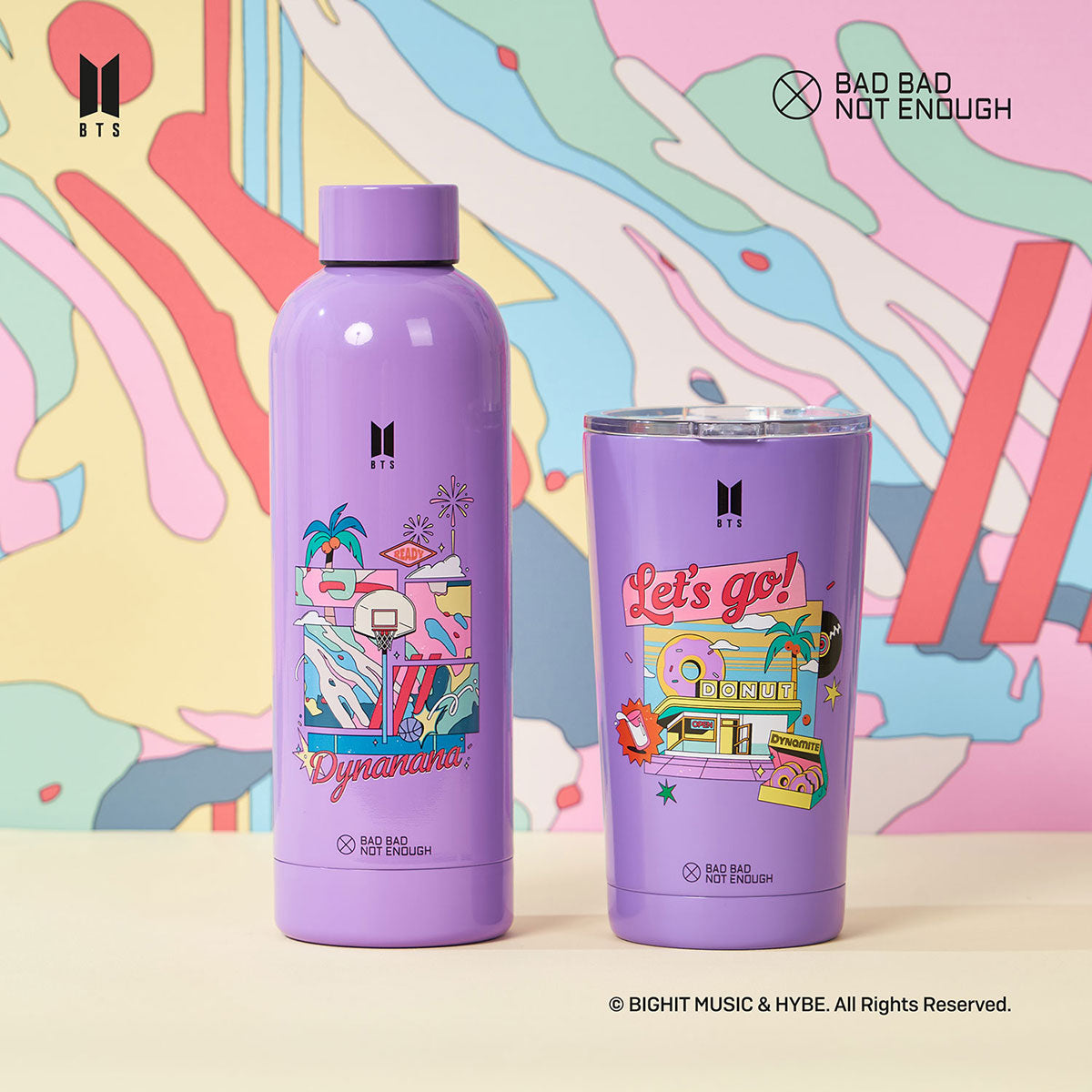 BTS タンブラー　パープル　魔法瓶 正規品・直販】BTS BBNE BTS Dynamite タンブラー 473ml