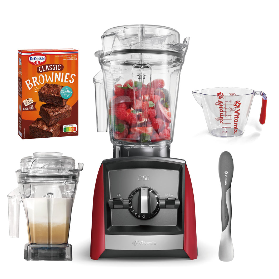 期間限定スペシャルセット【公式】バイタミックス Vitamix ミキサー A2500i レッド 1.4Lエアーディスクコンテナ バレンタインセット 日本正規輸入代理店