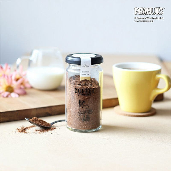PEANUTS coffee | スヌーピー コーヒー キャラメルヘーゼルナッツ 瓶 ／ 63g デザートコーヒー