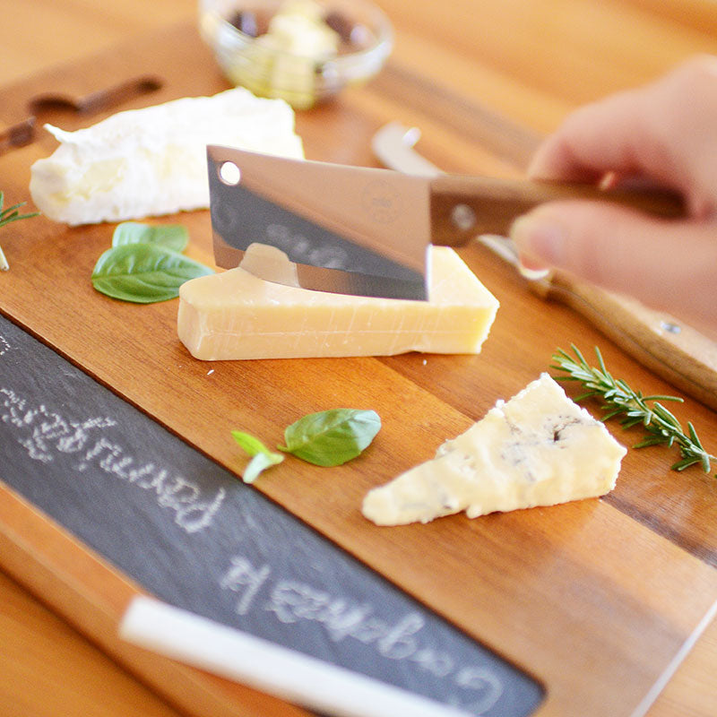 チーズナイフ＆カッティングボード with チョーク付スレートボード