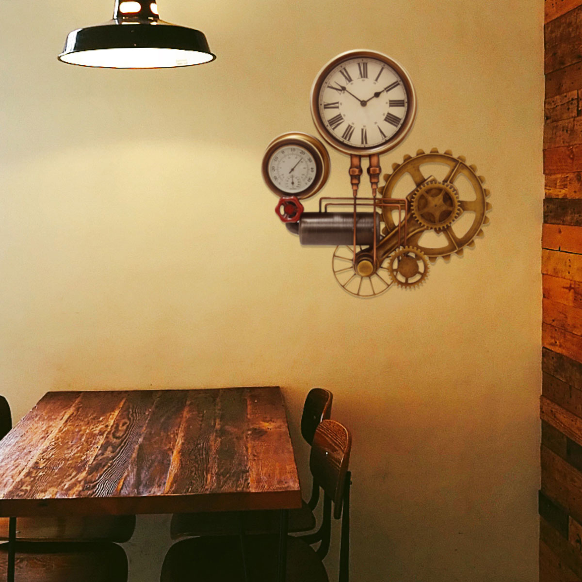 Steampunk Wall clock ウォールクロック ホワイト – entre vida-online