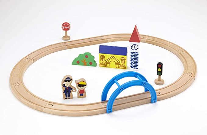 木製トレイン　MICKI社 IKEA MOKUトレイン 木製トレイン 新幹線3点セット moku TRAIN(モクトレイン)の通販