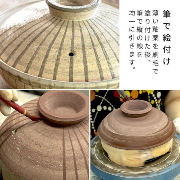 SALE】長谷園 伊賀土鍋 利休十草 大(3~5人用) ANR-03 – entre